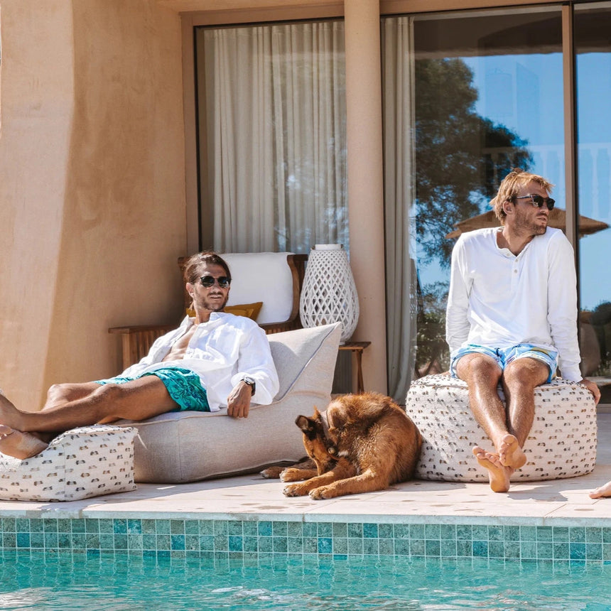 Funky szövet kerti puff Ø80