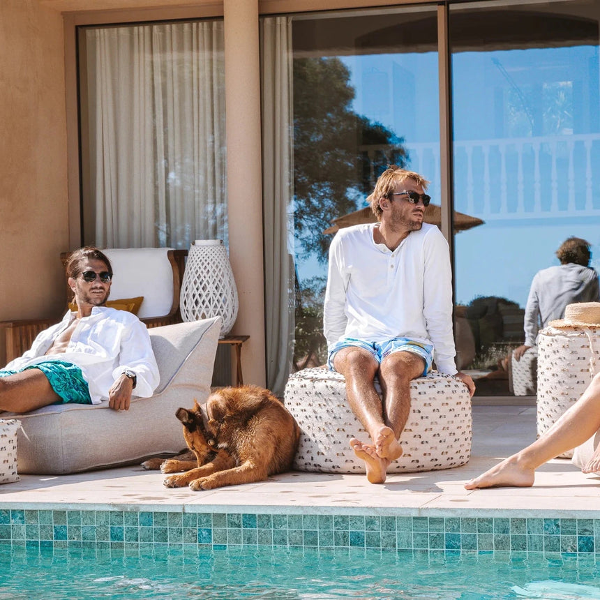 Funky szövet kerti puff Ø45