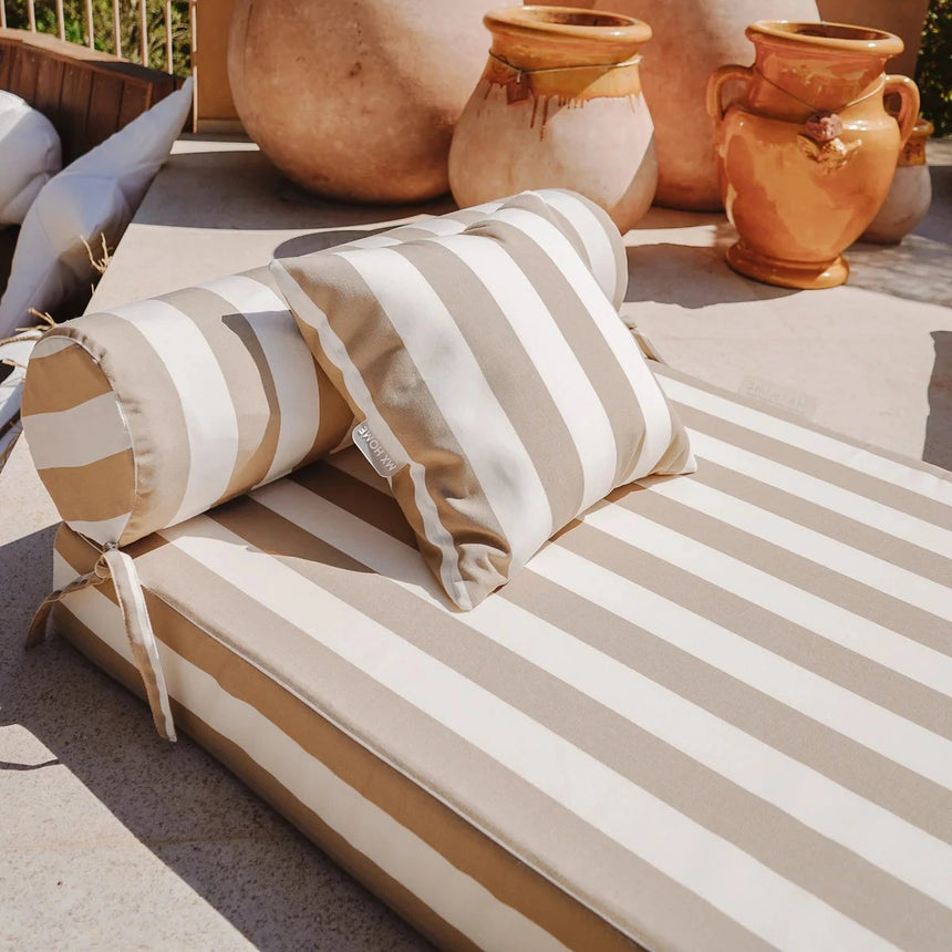 Simple csíkos szövet napozóágy fejtámlával