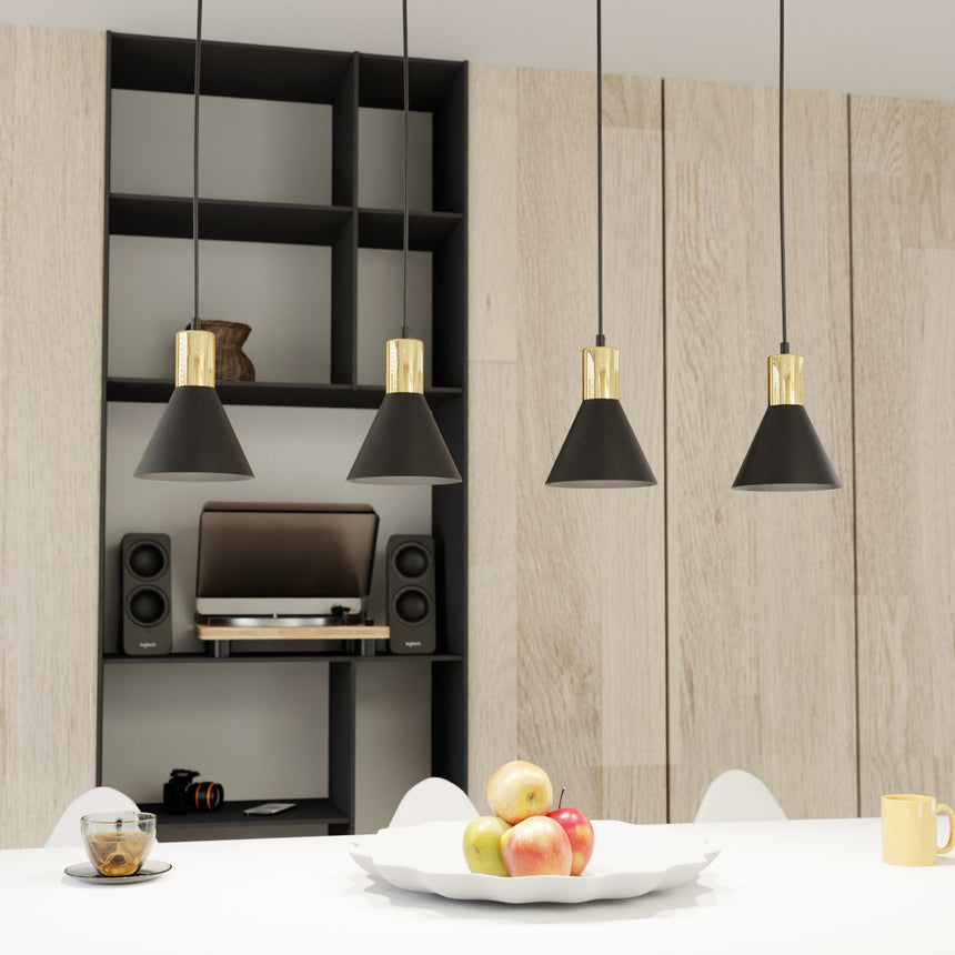 Rosa 4 fém függőlámpa