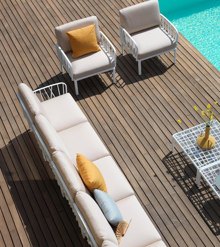 Nardi Komodo PP kerti lerakóasztal üveglappal - Dutch Home