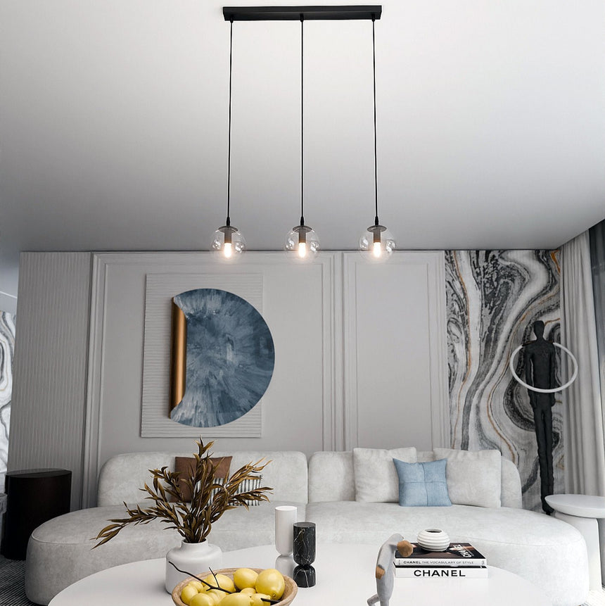 Cosmo 3 BL üveg függőlámpa