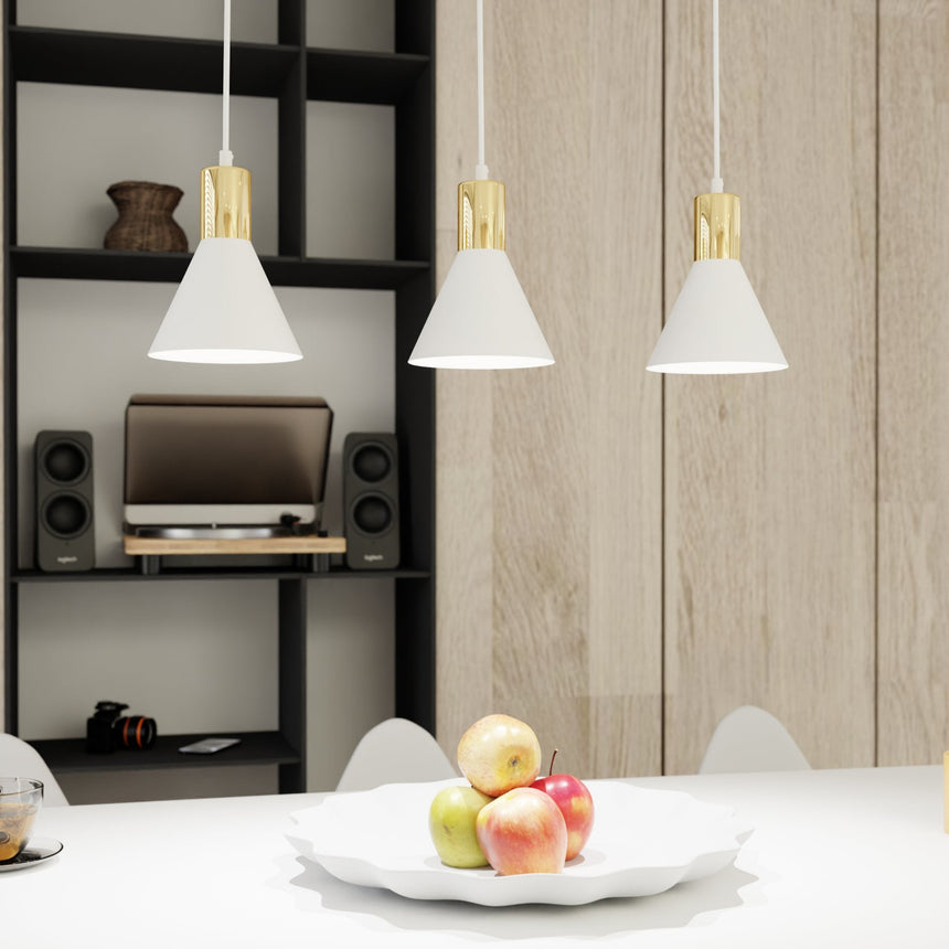 Rosa 3 fém függőlámpa