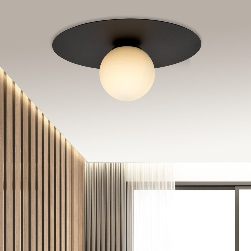 Solar 1 Opal metal ceiling lamp