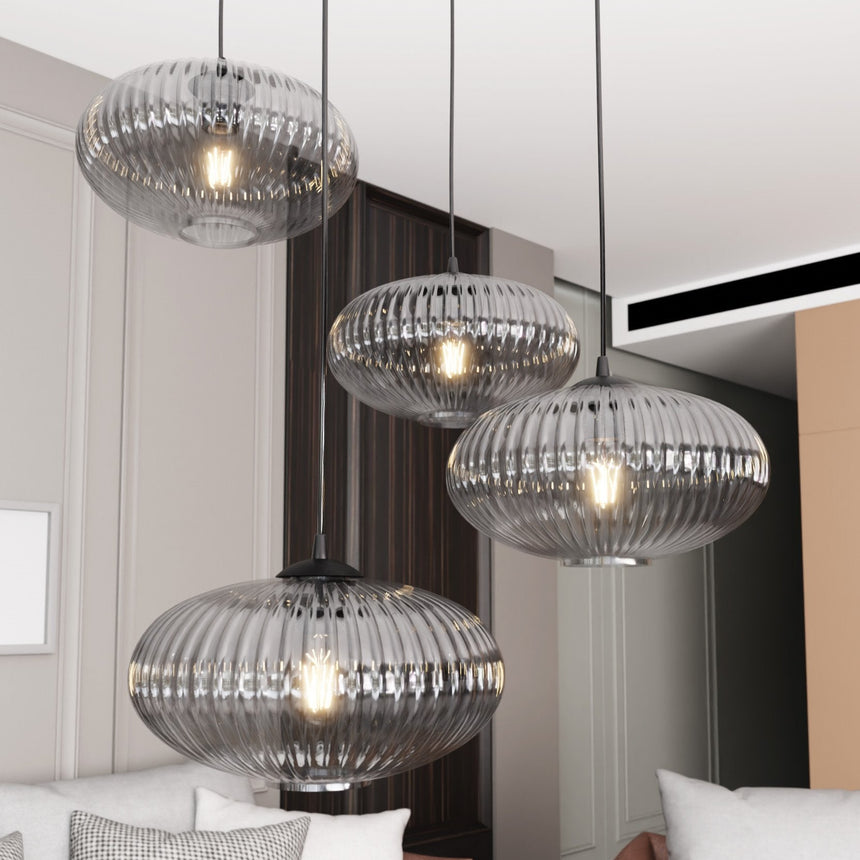 Coco 4 BL Prem üveg függőlámpa