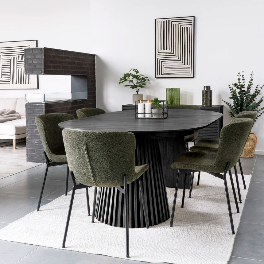 Osaka extendable wooden dining table ø120x120-240