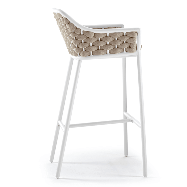 Panama fabric garden bar stool