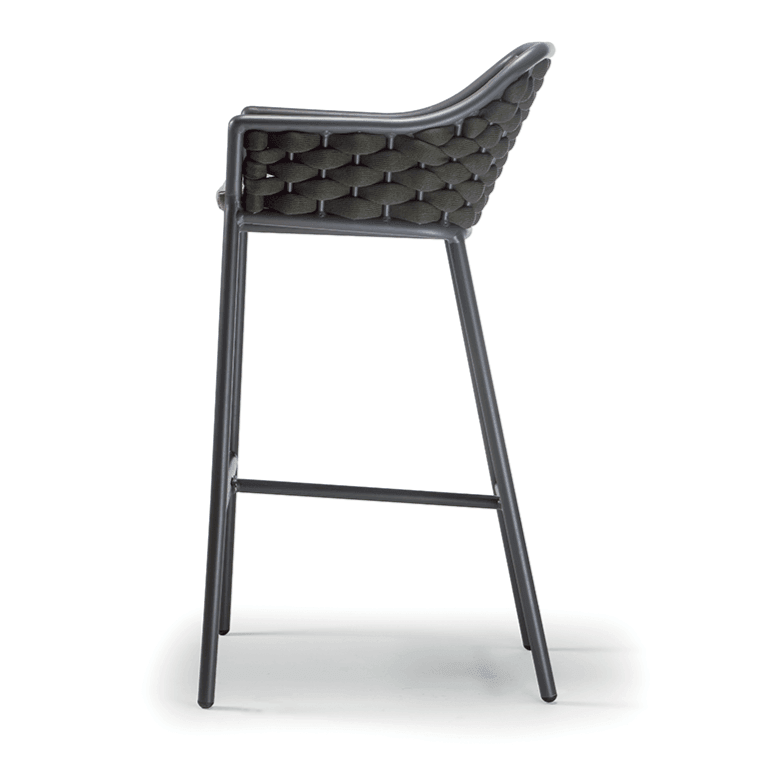 Panama fabric garden bar stool