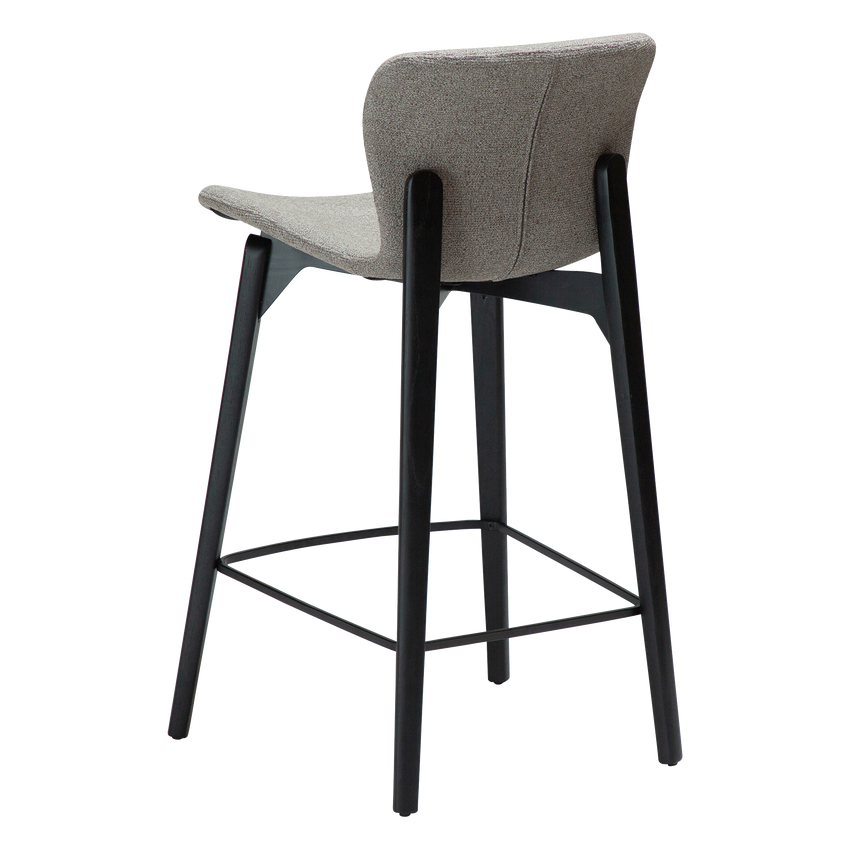 Paragon low bar stool with black legs