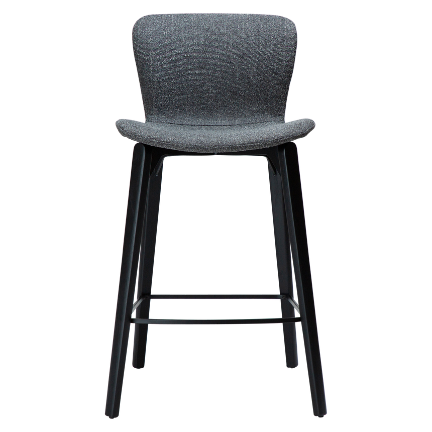 Paragon low bar stool with black legs