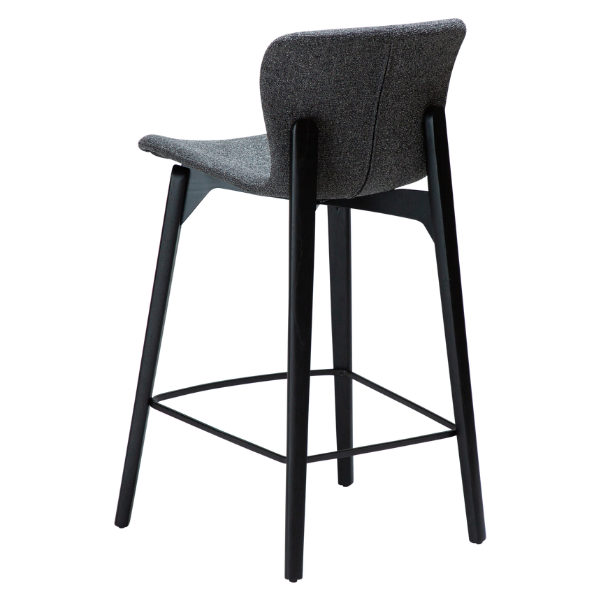 Paragon low bar stool with black legs