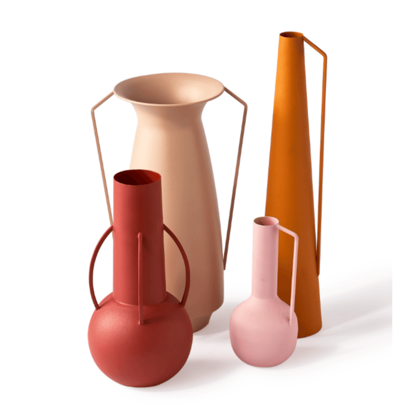 Roman metal vase set of 4