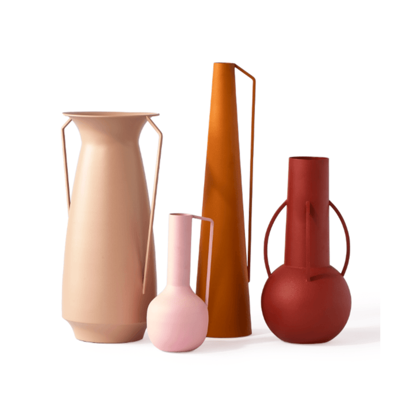 Roman metal vase set of 4