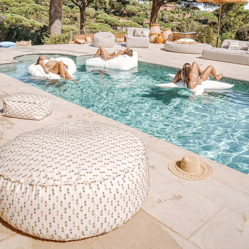 Funky szövet kerti puff Ø120