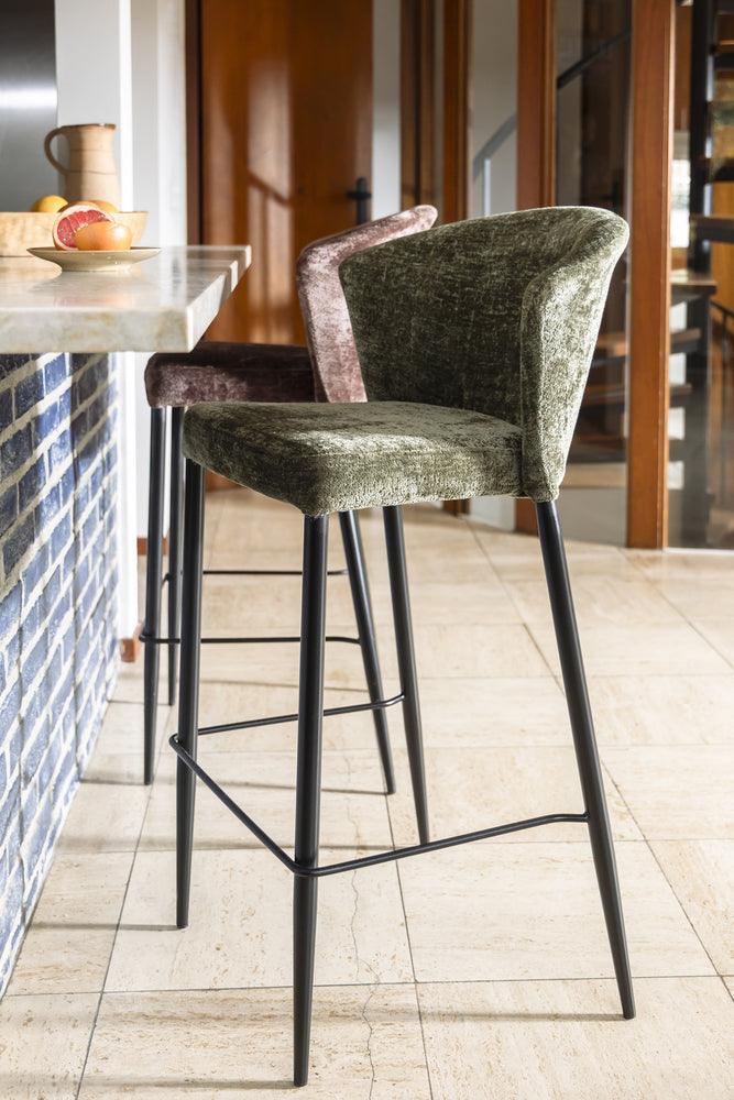 Georgia velvet bar stool