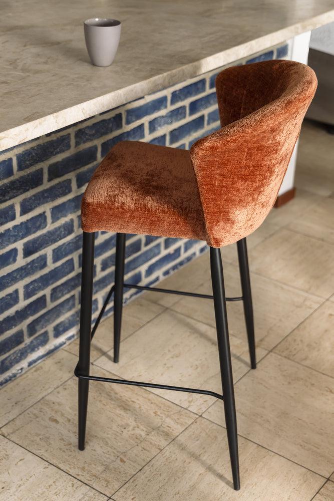 Georgia velvet bar stool