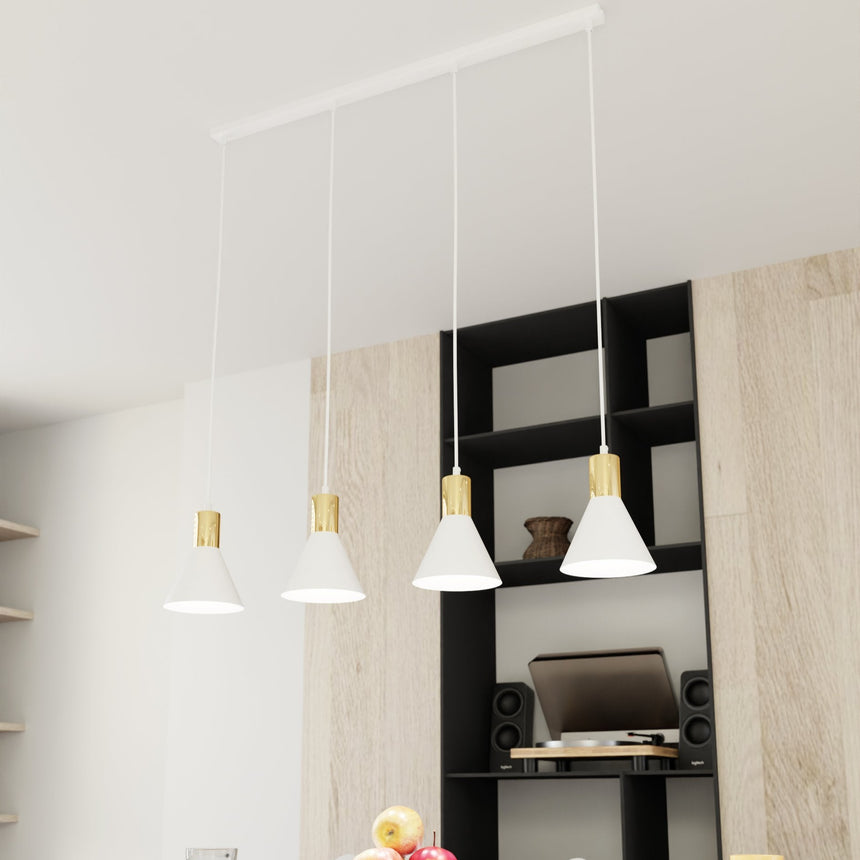 Rosa 4 fém függőlámpa