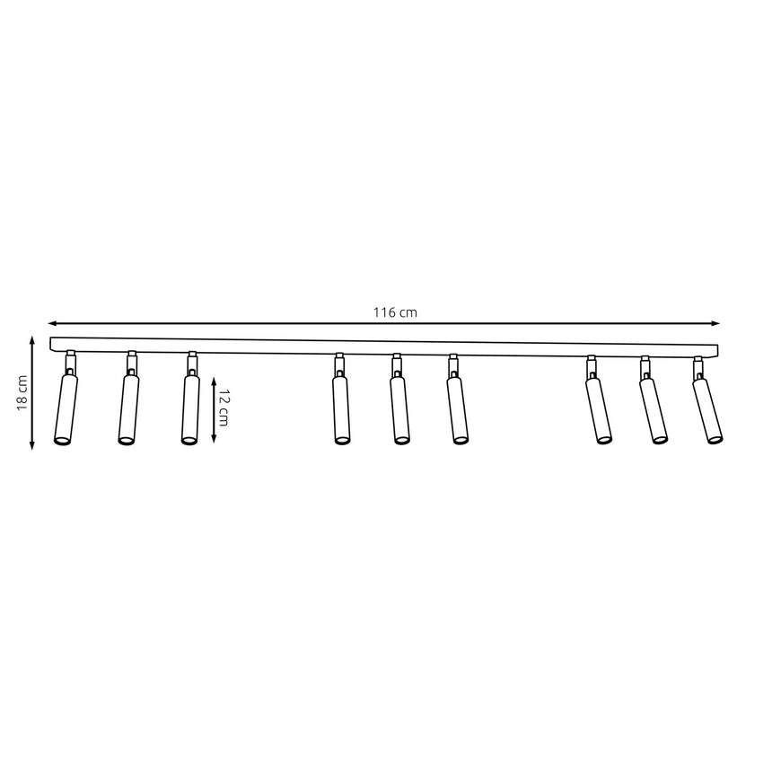 Ivi 9 fém mennyezeti lámpa