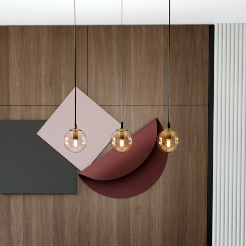 Cosmo 3 BL üveg függőlámpa