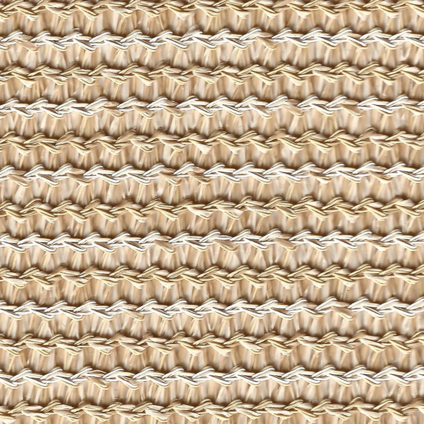 Raffia-effect floating fabric fringed sun lounger