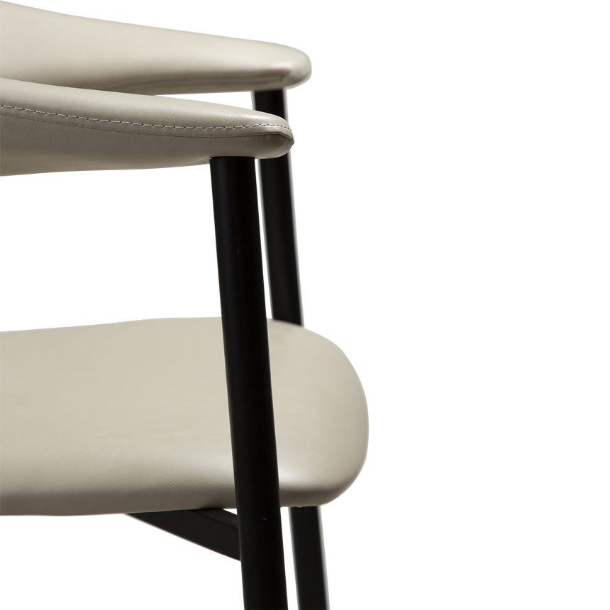 Rover textile leather low bar stool