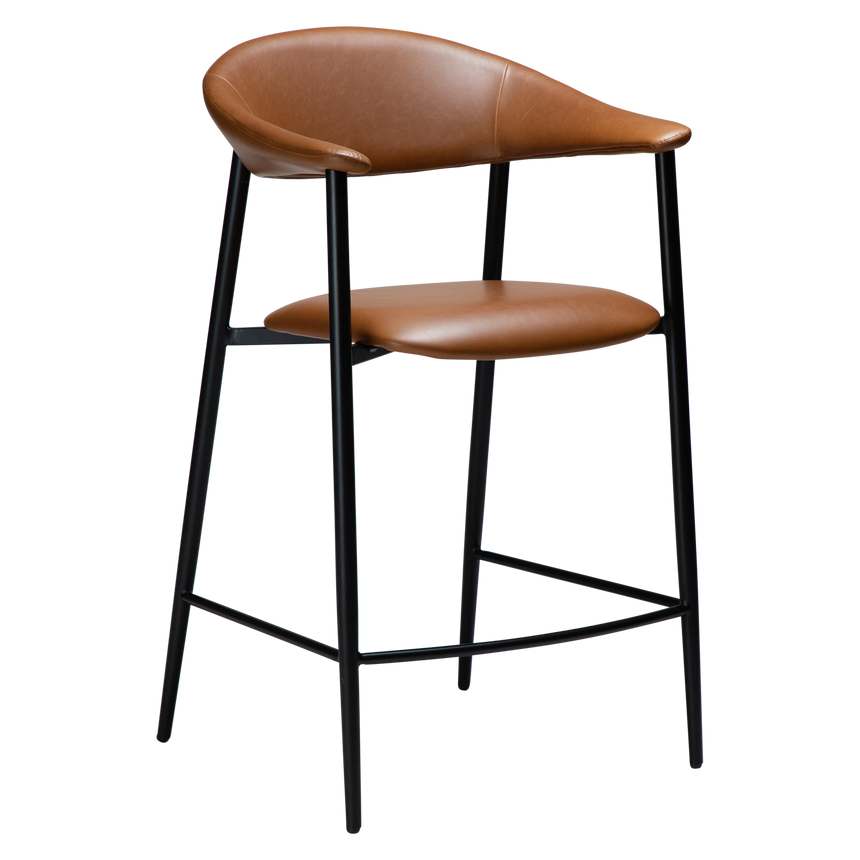 Rover textile leather low bar stool
