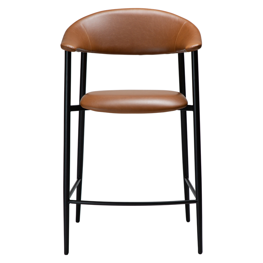 Rover textile leather low bar stool