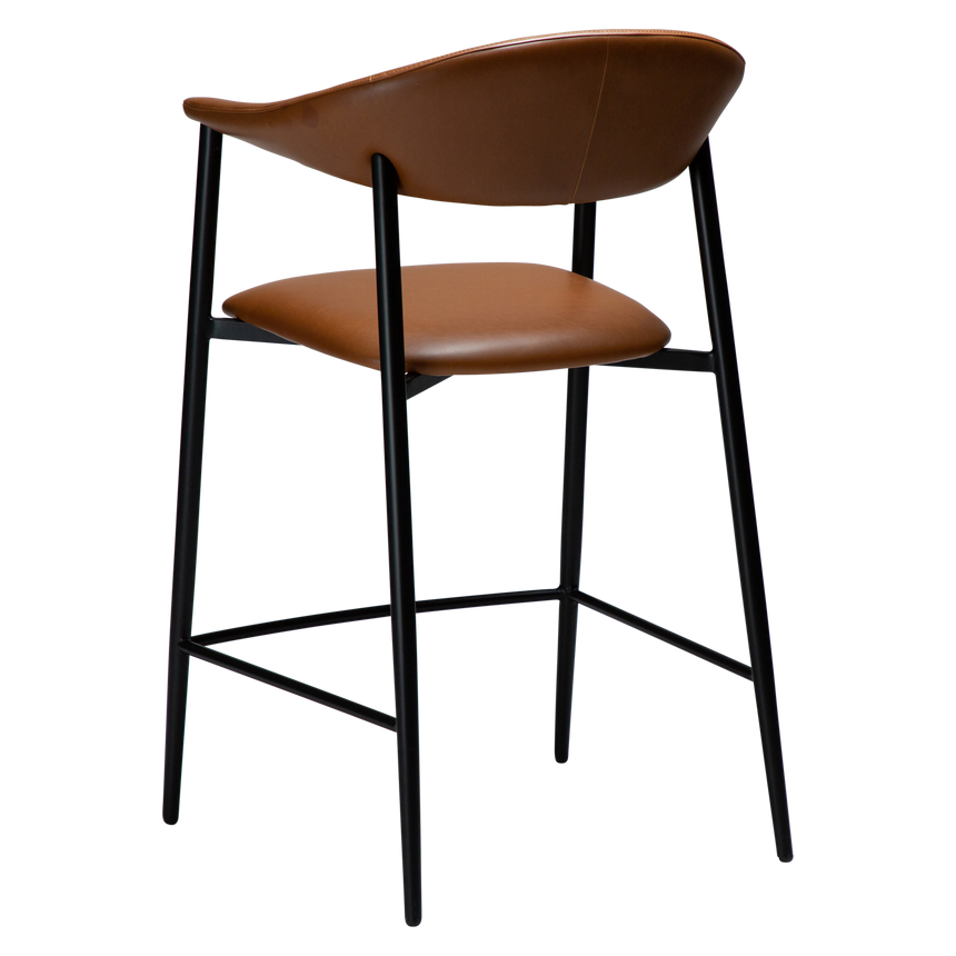 Rover textile leather low bar stool