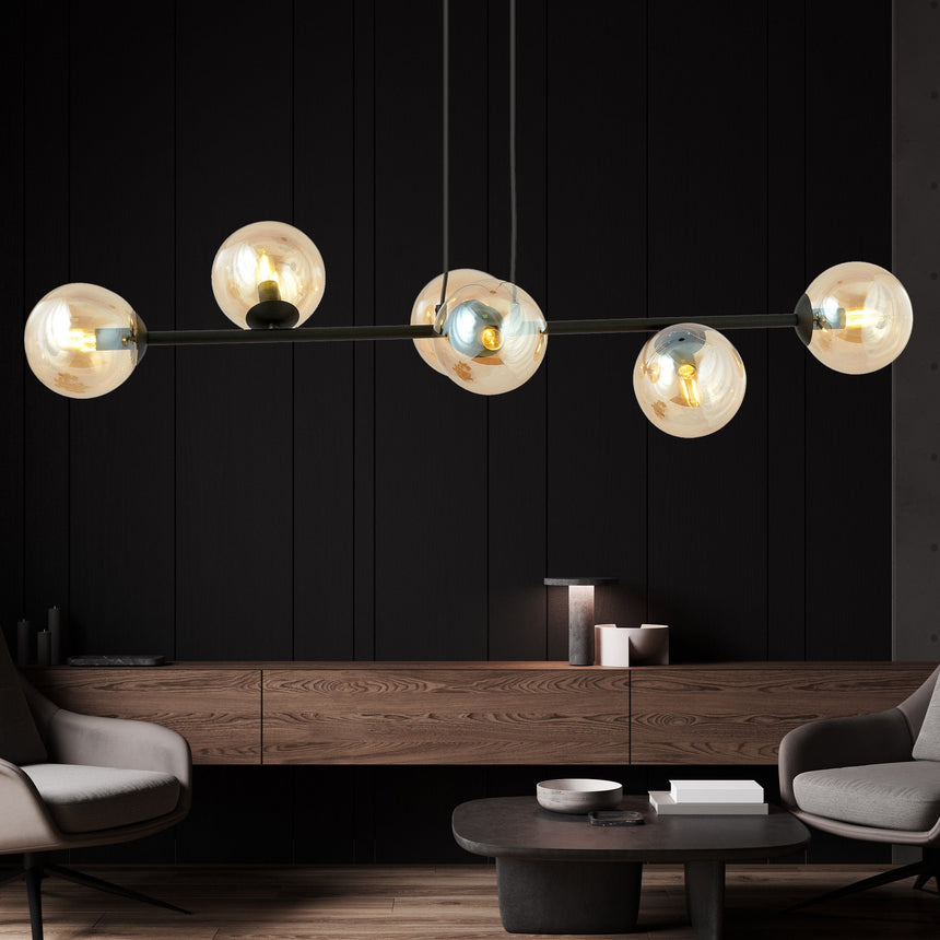 Rossi 6 BL fém függőlámpa