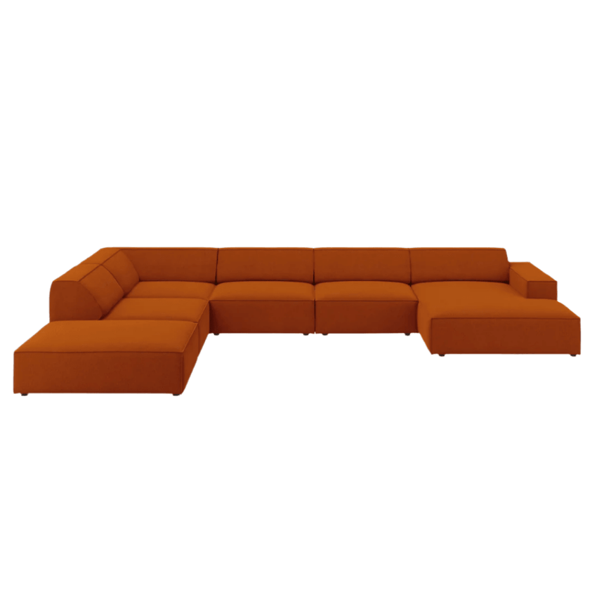 Jodie U-shaped fabric sofa with left corner unit