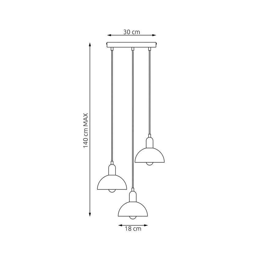 Moto 3 Premium fém függőlámpa