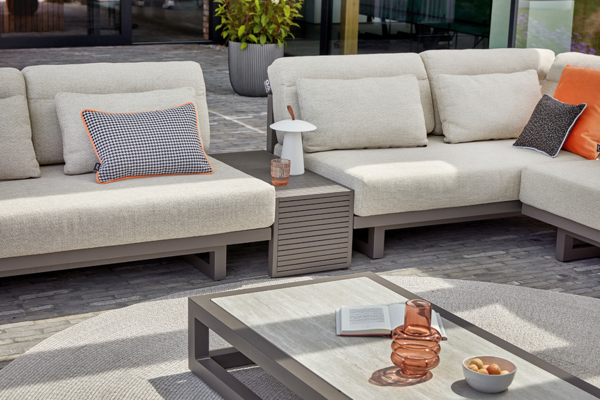 Santorini fém kerti lerakóasztal