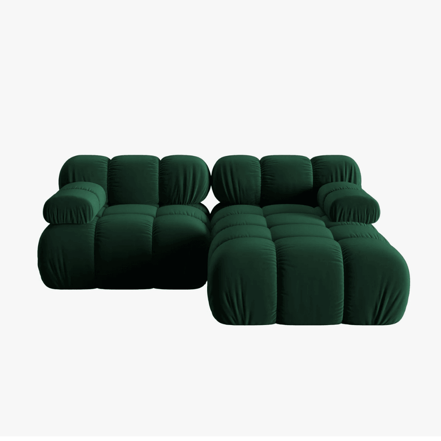 Bellis right-hand velvet corner sofa 188x155