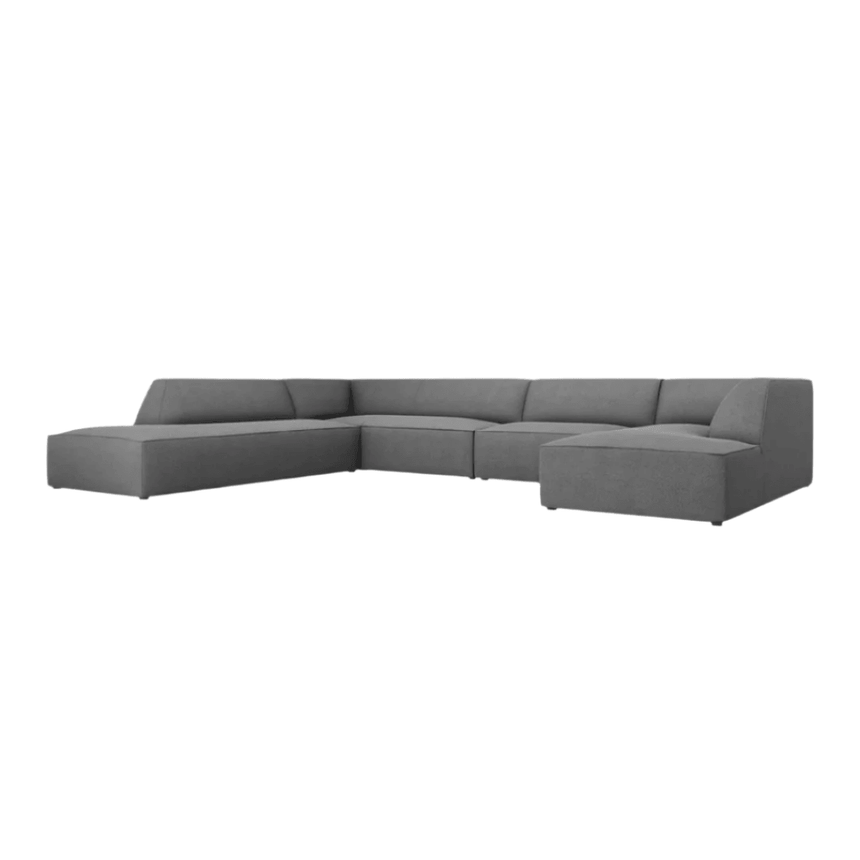 Ruby U-shaped fabric sofa with left corner unit