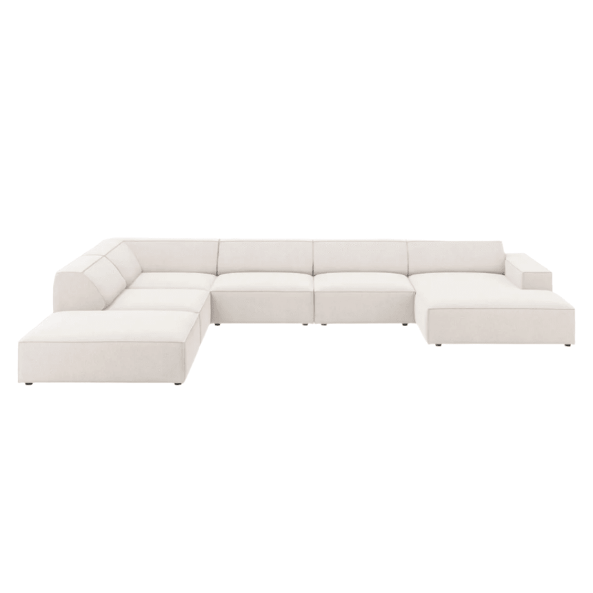 Jodie U-shaped fabric sofa with left corner unit