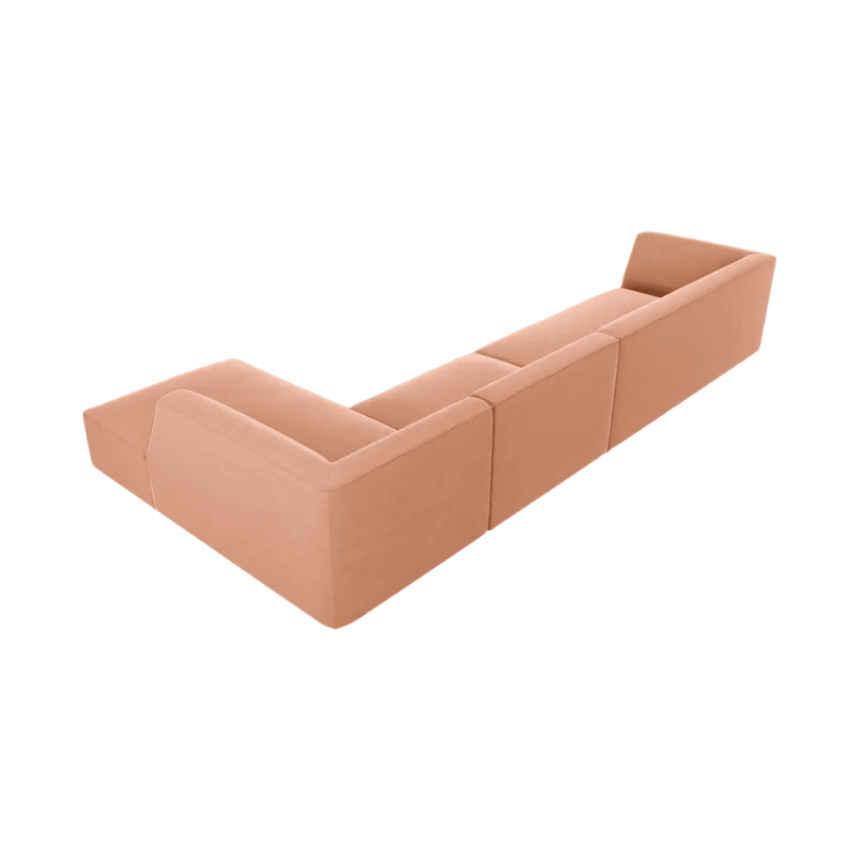 Ruby jobbos bársony sarokkanapé 366x180