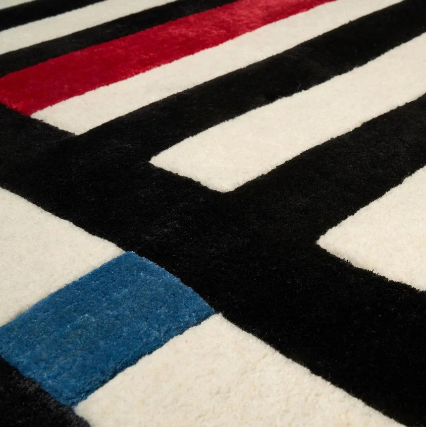 Maze fabric rug
