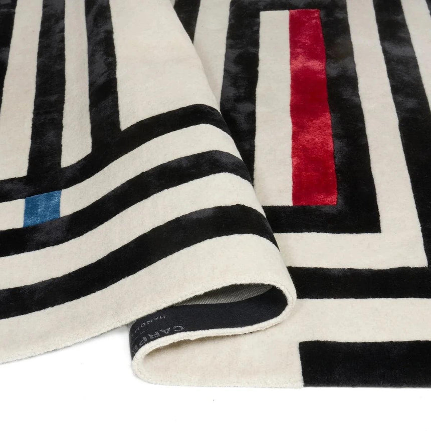 Maze fabric rug