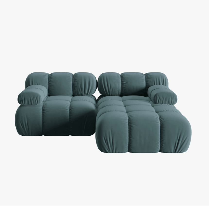 Bellis right-hand velvet corner sofa 188x155