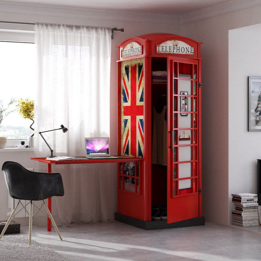 Phone Booth Wooden Kids Cabinet
