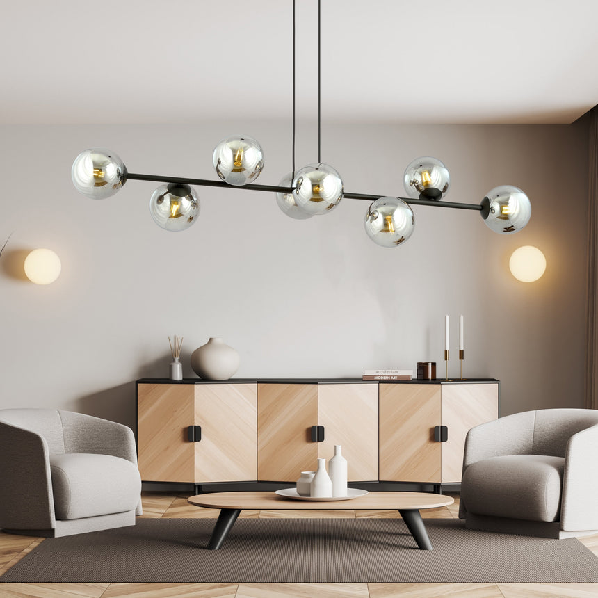 Rossi 8 BL fém függőlámpa