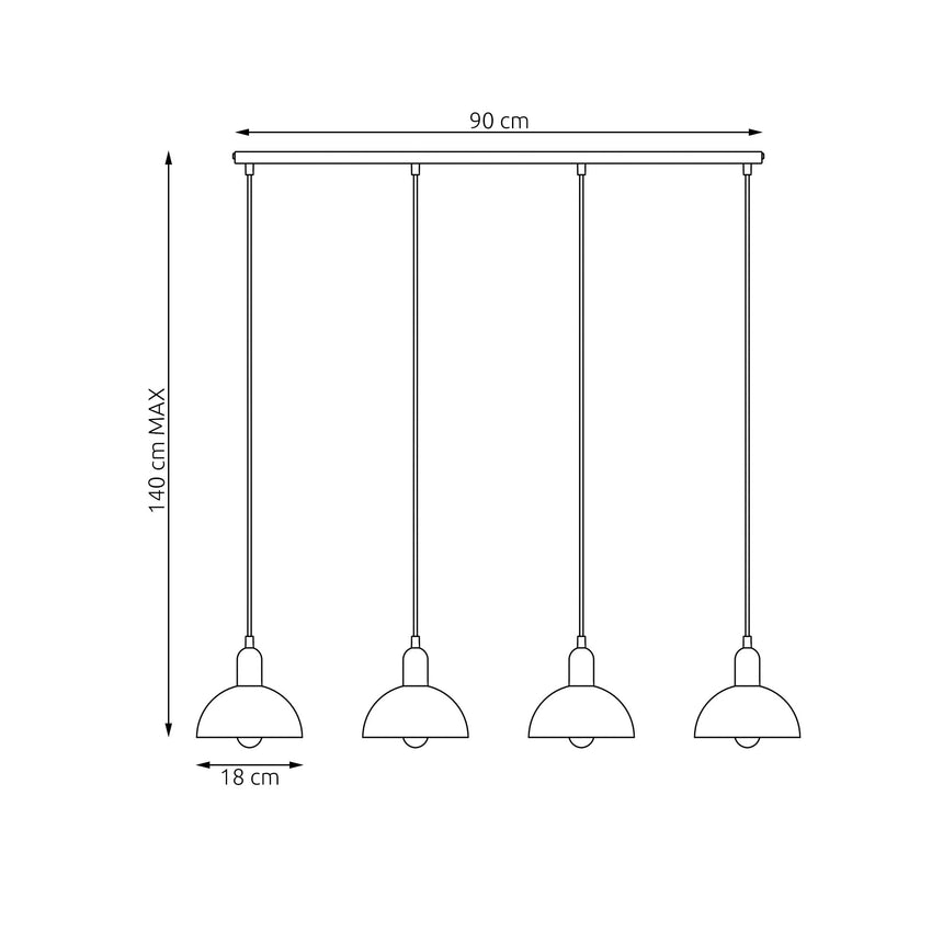 Moto 4 fém függőlámpa