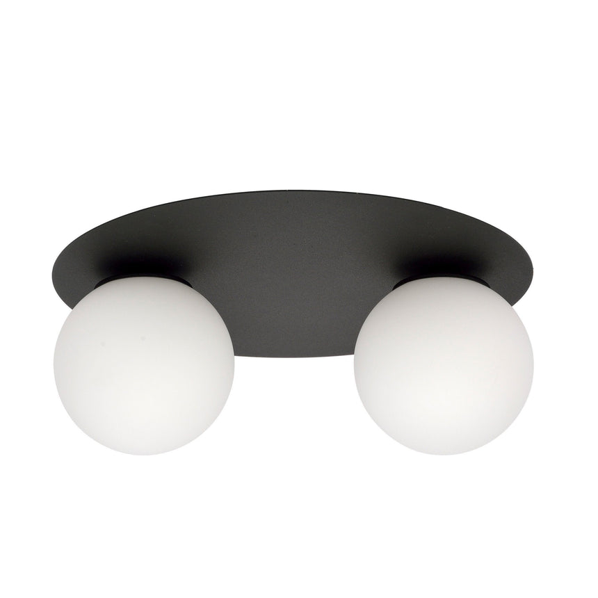 Solar 2 Opal metal ceiling lamp