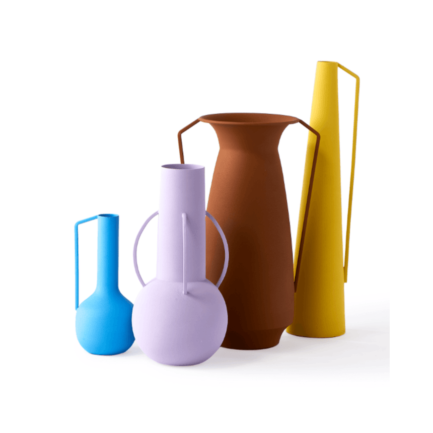 Roman metal vase set of 4