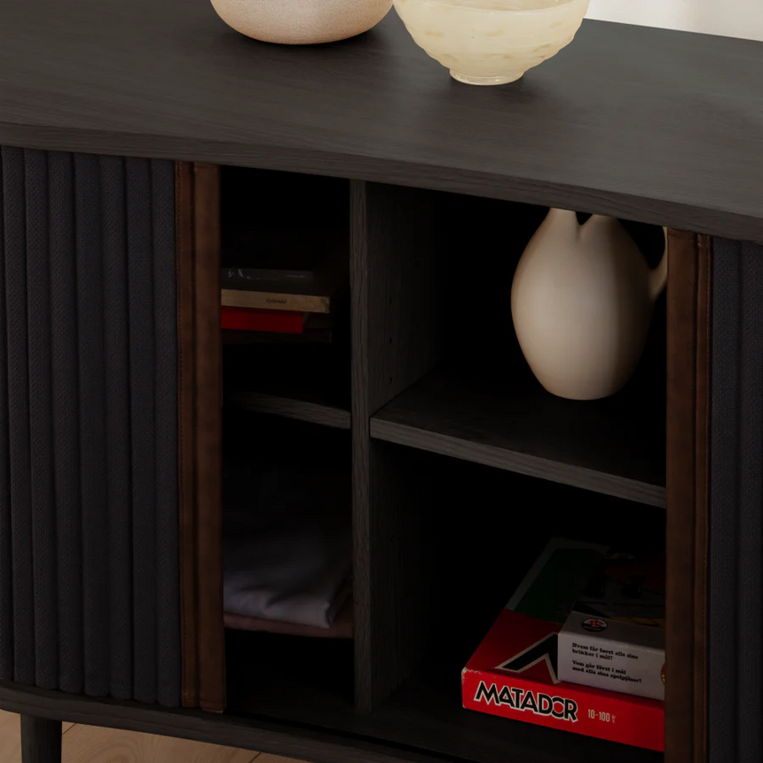 Audacious fa kabinet fekete kerettel 67x160