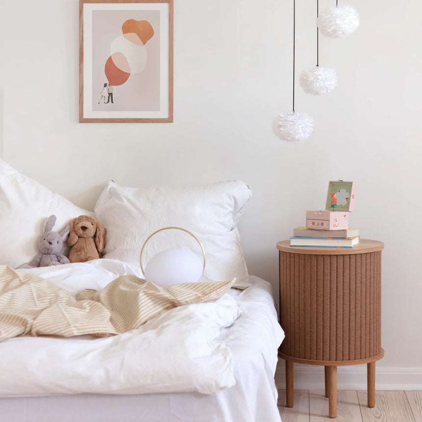 Audacious fa éjjeliszekrény natúr kerettel