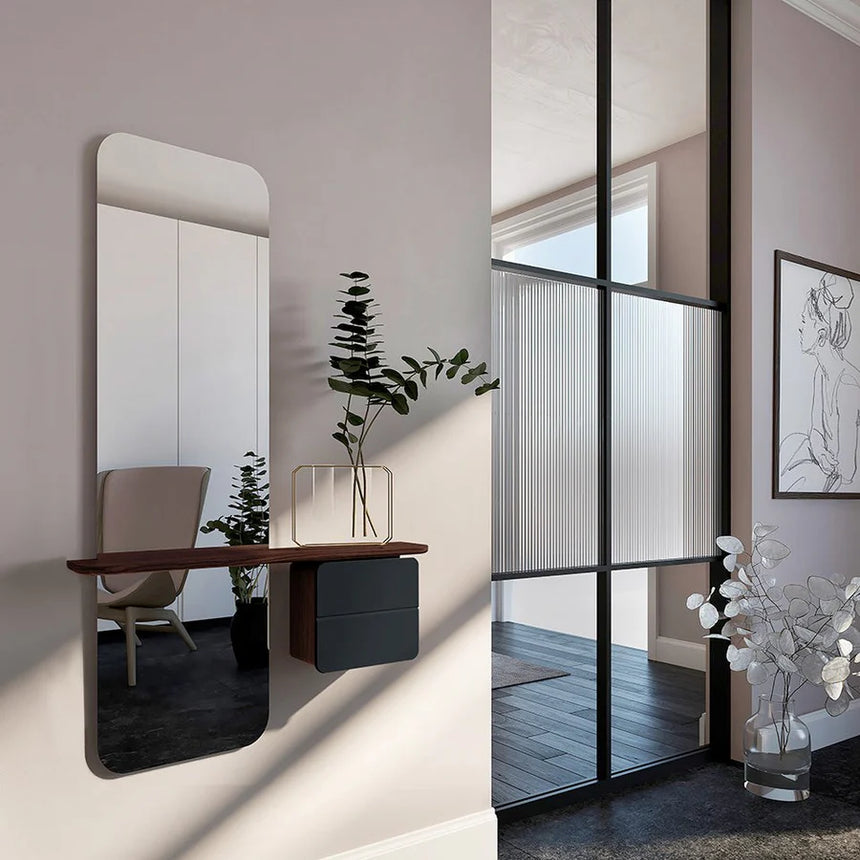 One More Look fa tükör sötétbarna kerettel