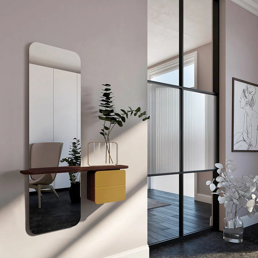 One More Look fa tükör sötétbarna kerettel