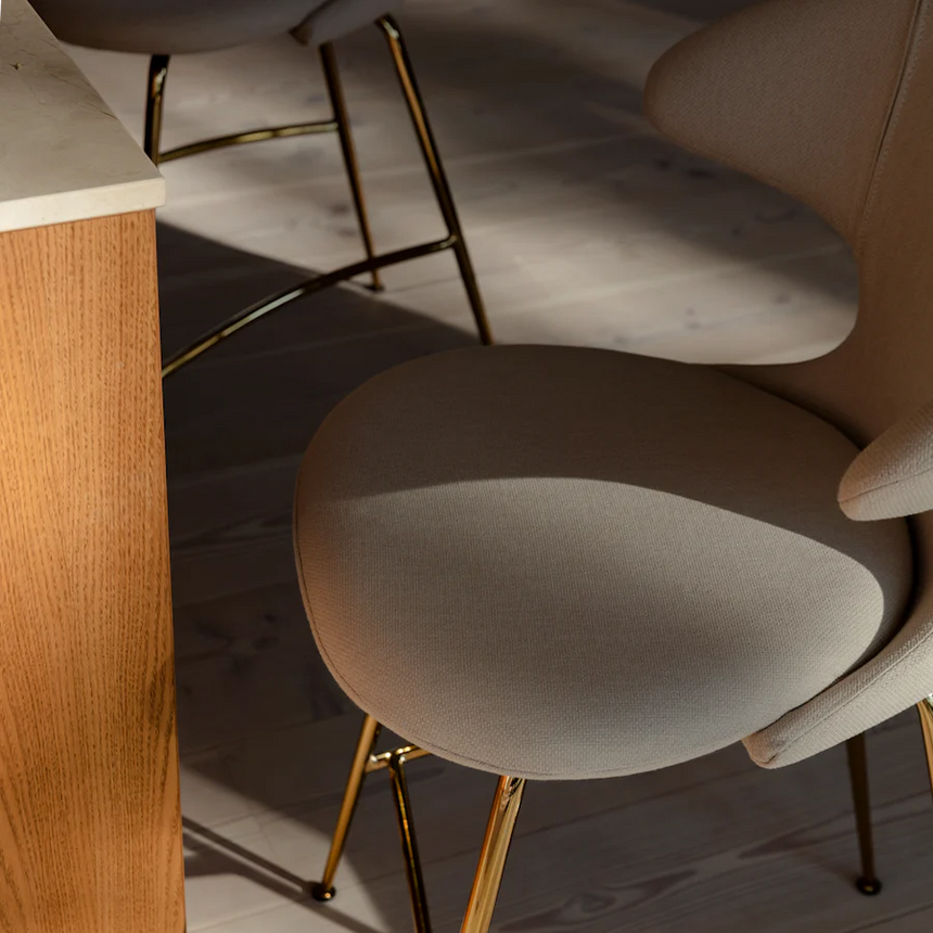 Time Flies szövet alacsony bárszék réz lábbal