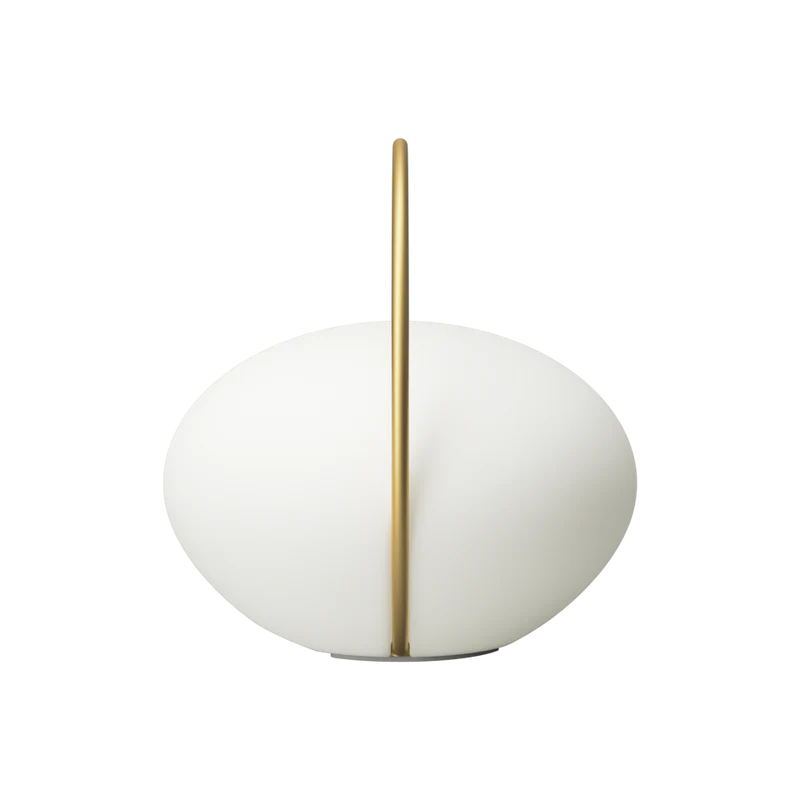 The Conversation Piece fabric armchair with natural frame